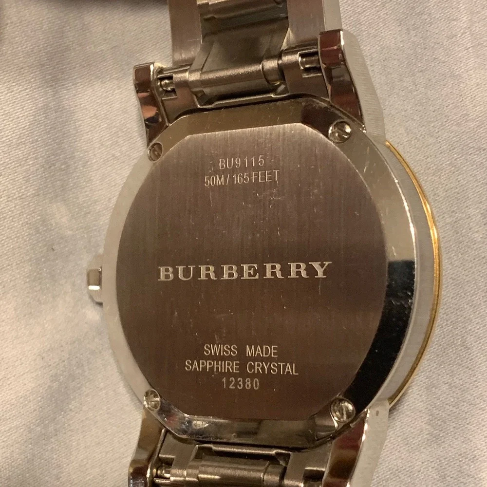 Burberry Wristwatch Women 34mm Two Tone BU9115 Swiss Made Sapphire Crystal Check